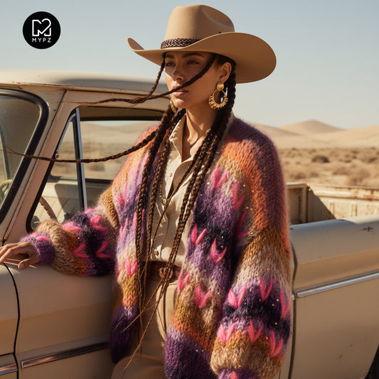 Knit pattern – MYPZ Chunky Mohair Cardigan Boho Firefly No.15 (ENG-NL-DE)