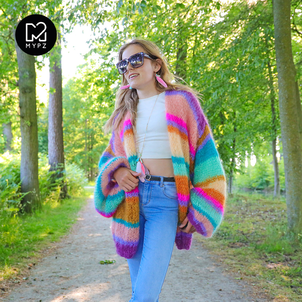 Knitting pattern – MYPZ Basic Light Mohair Cardigan Crystal No10 (ENG-DE-NL-ES-FR-IT-DA-SV-NO)