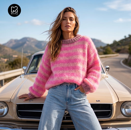 Knitting Kit – MYPZ Light Mohair Pullover Sweet Bubblegum No8 (ENG-DE-NL)