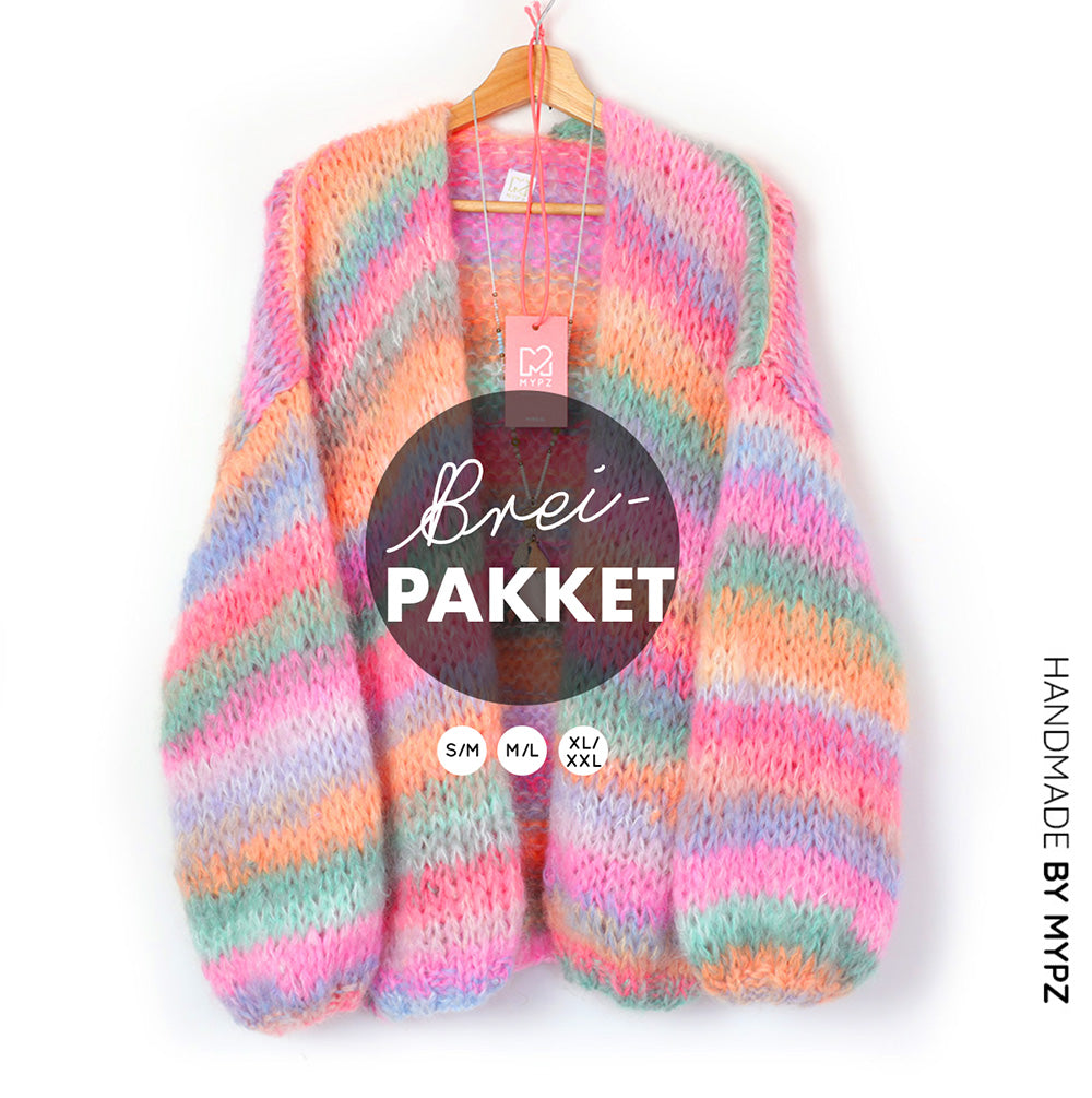 Knitting Kit – MYPZ Chunky Mohair Cardigan Pastelicious No15 (ENG-NL-DE)