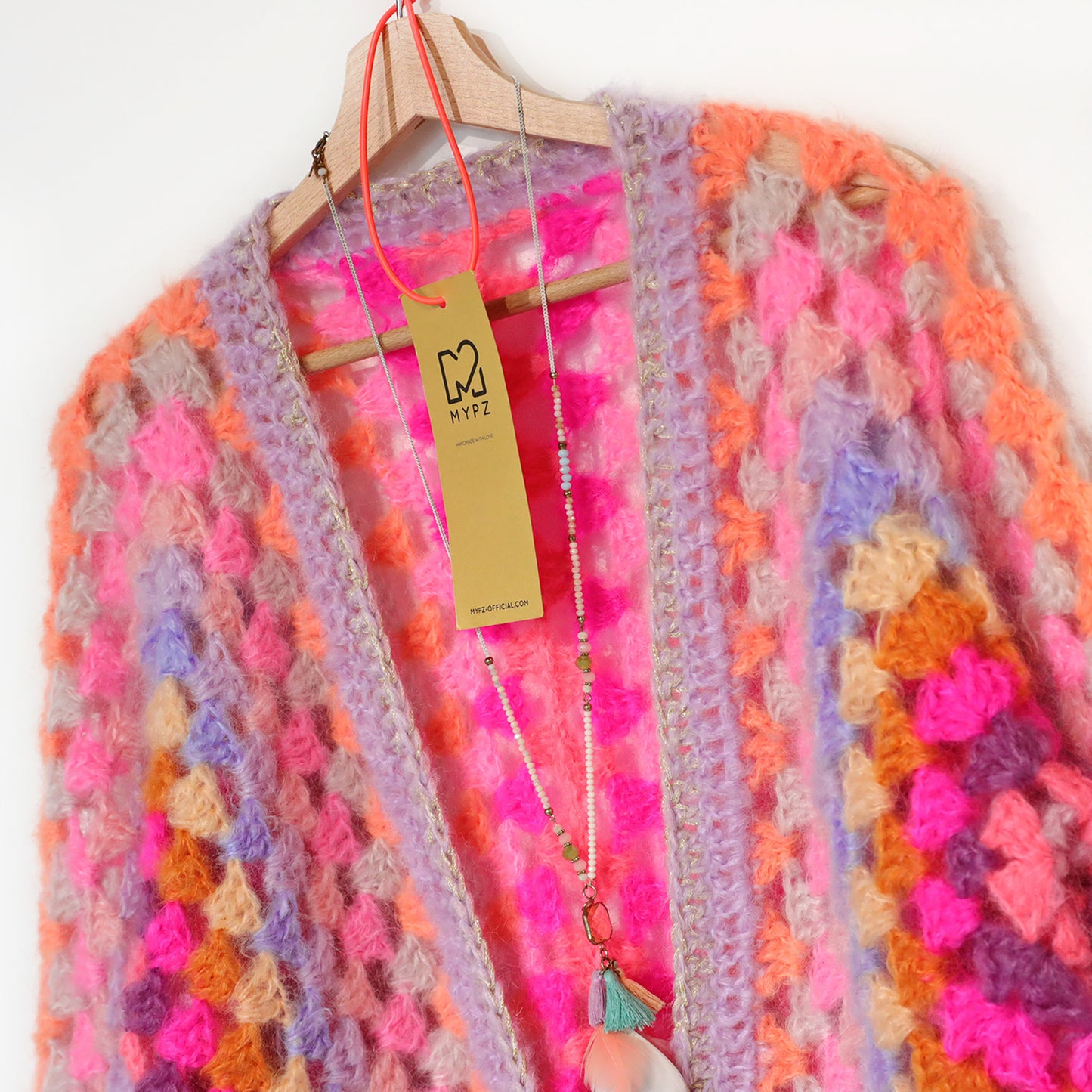 Crochet pattern - MYPZ Hexagon Cardigan Pink Vibes (ENG-NL-DE-FR)