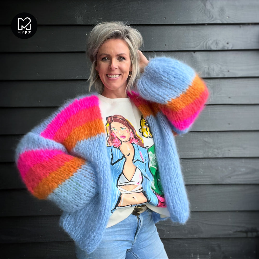 Knitting Kit – MYPZ Chunky Mohair Cardigan Fluffy Cloud No.15 (ENG-NL)