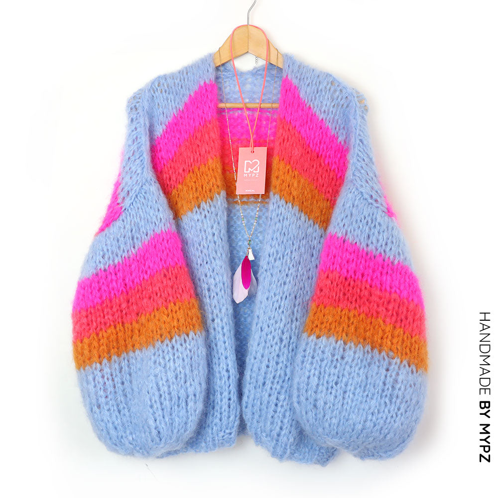 Knitting Kit – MYPZ Chunky Mohair Cardigan Fluffy Cloud No.15 (ENG-NL)