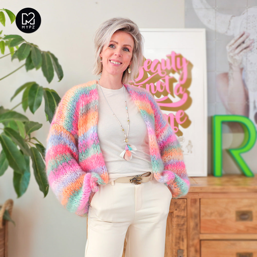 Knitting Kit – MYPZ Chunky Mohair Cardigan Pastelicious No15 (ENG-NL-DE)