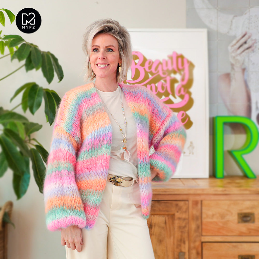 Knitting Kit – MYPZ Chunky Mohair Cardigan Pastelicious No15 (ENG-NL-DE)