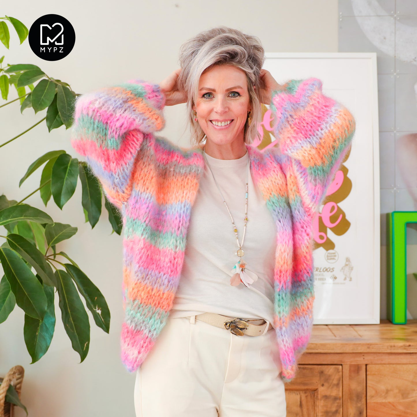 Knitting Kit – MYPZ Chunky Mohair Cardigan Pastelicious No15 (ENG-NL-DE)