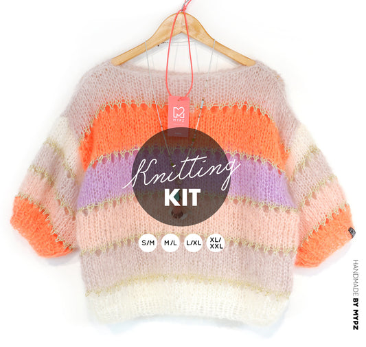 Knitting kit – MYPZ Basic Light Mohair Top Orange No10 (ENG-NL-DE-FR)