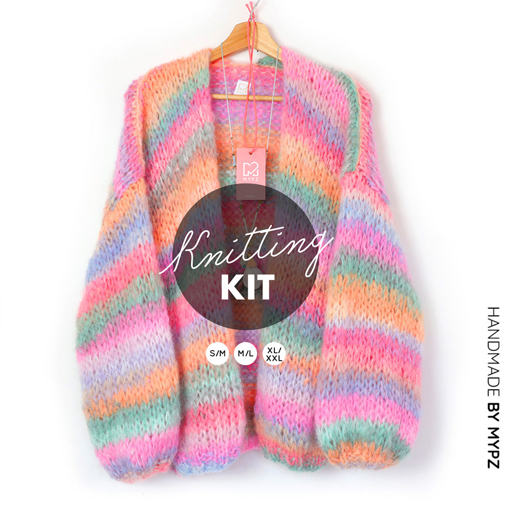 Knitting Kit – MYPZ Chunky Mohair Cardigan Pastelicious No15 (ENG-NL-DE)