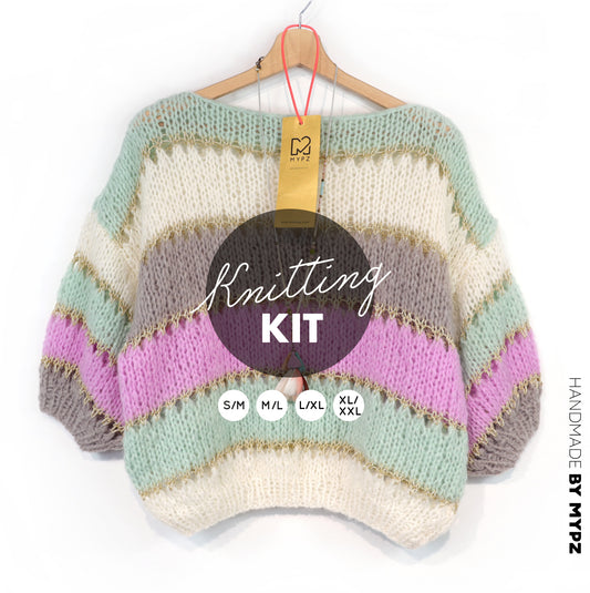 Knitting kit – MYPZ Light Alpaca Top Clouds No10 (ENG-NL-DE-FR)