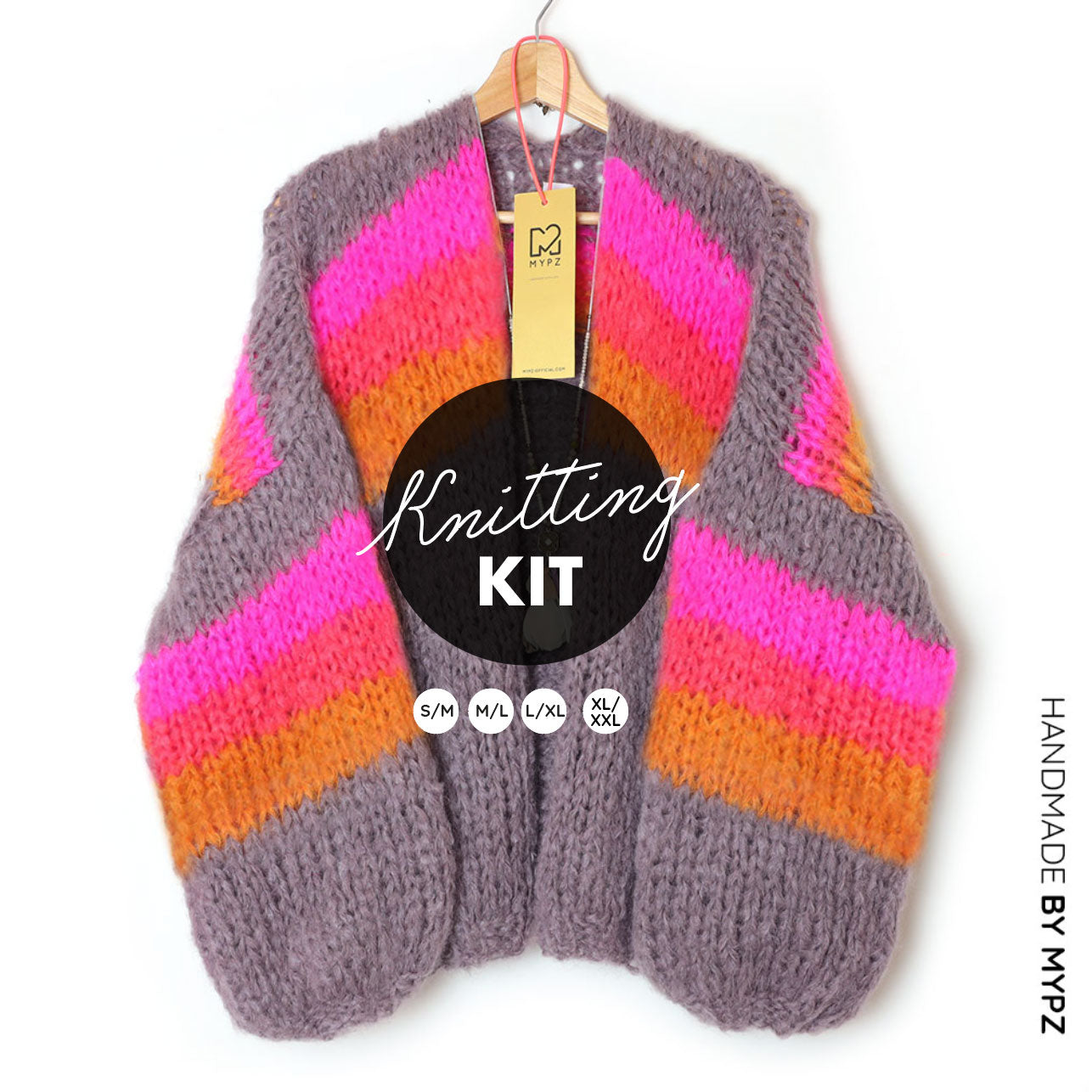 Knitting Kit – MYPZ Chunky Mohair Cardigan Fluffy Cloud No.15 (ENG-NL)