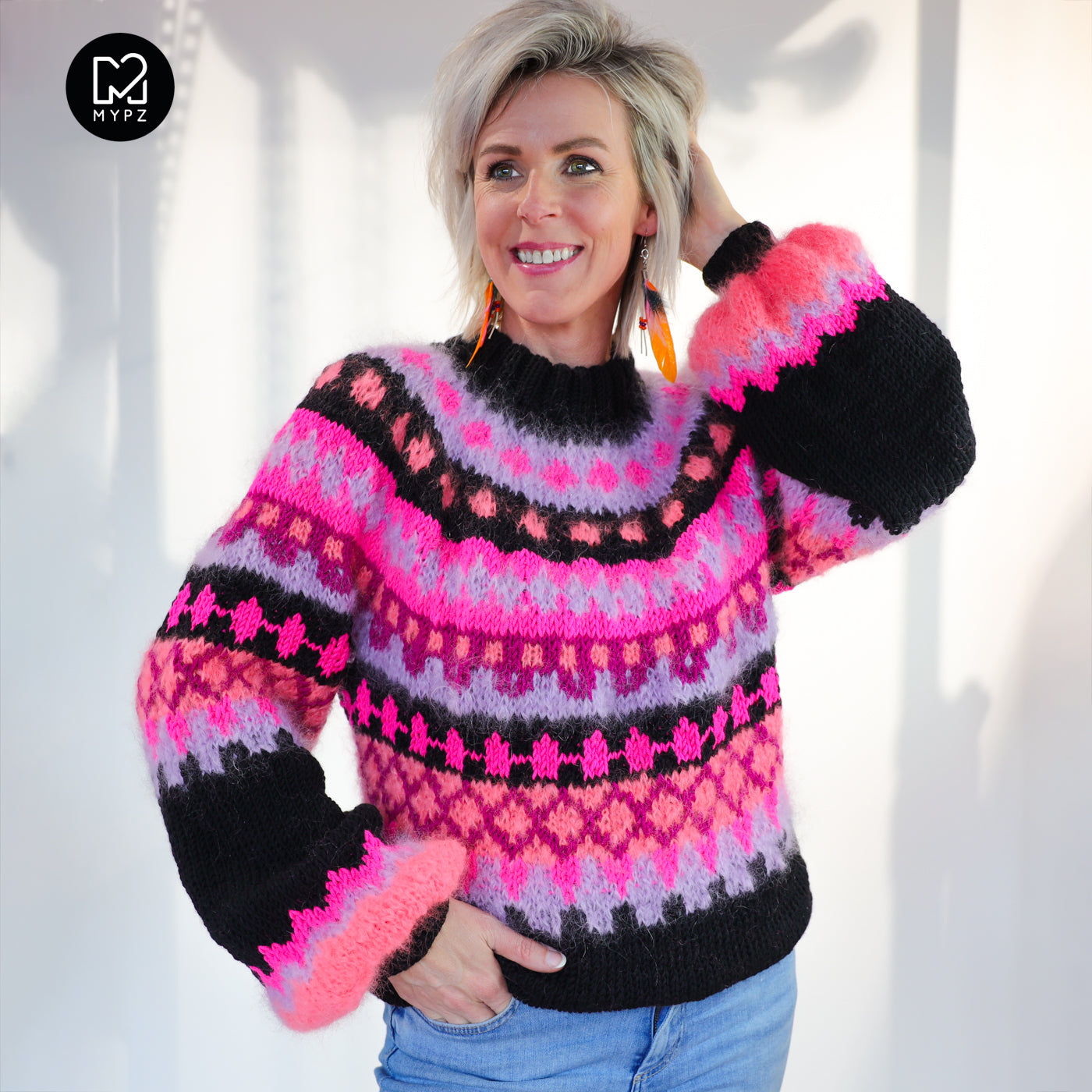 Knitting Kit – MYPZ top-down sweater Ziggy No6 (ENG-NL-DE)