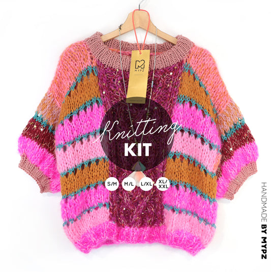 Knitting kit – MYPZ Light Alpaca Mohair Top Wildberry No10 (ENG-NL-DE)