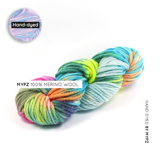MYPZ HAND-DYED 100% CHUNKY MERINO WOOL – HAPPY FOREST