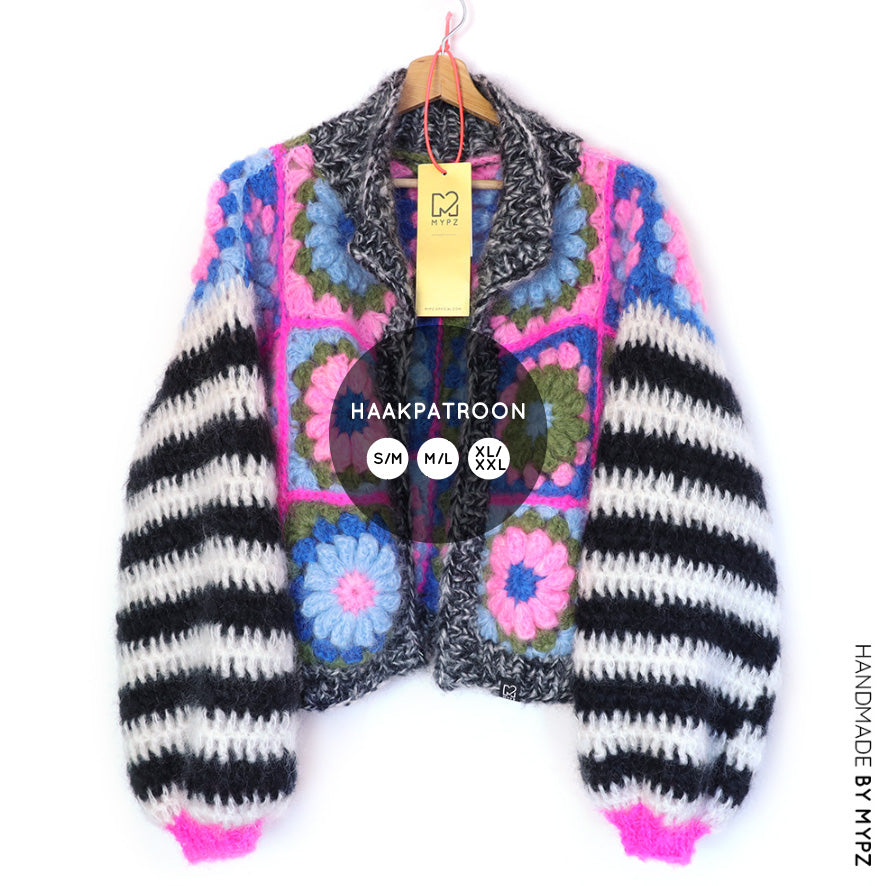 Crochet pattern - MYPZ 3D Granny Cardigan PinkyBlue (ENG-NL)