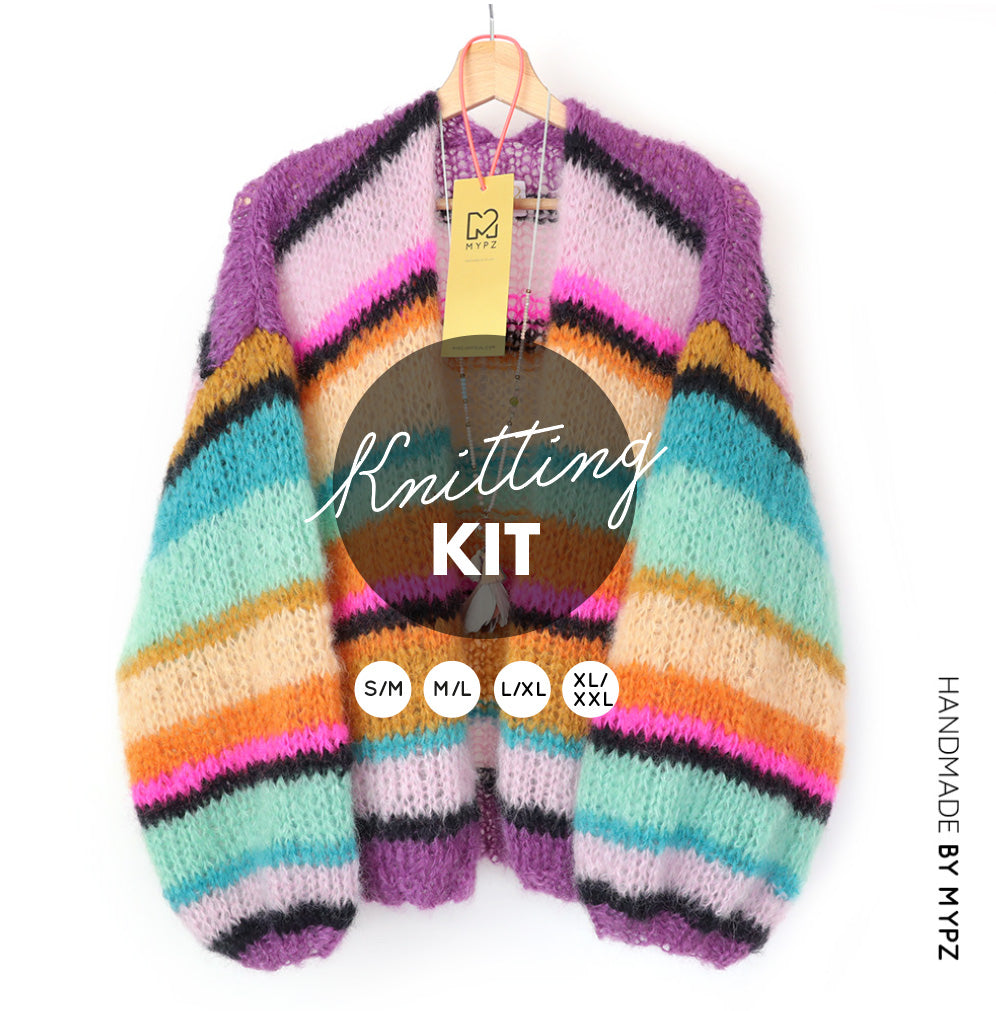 Knitting kit – MYPZ Basic Light Mohair Cardigan Ebony No10 (ENG-NL)