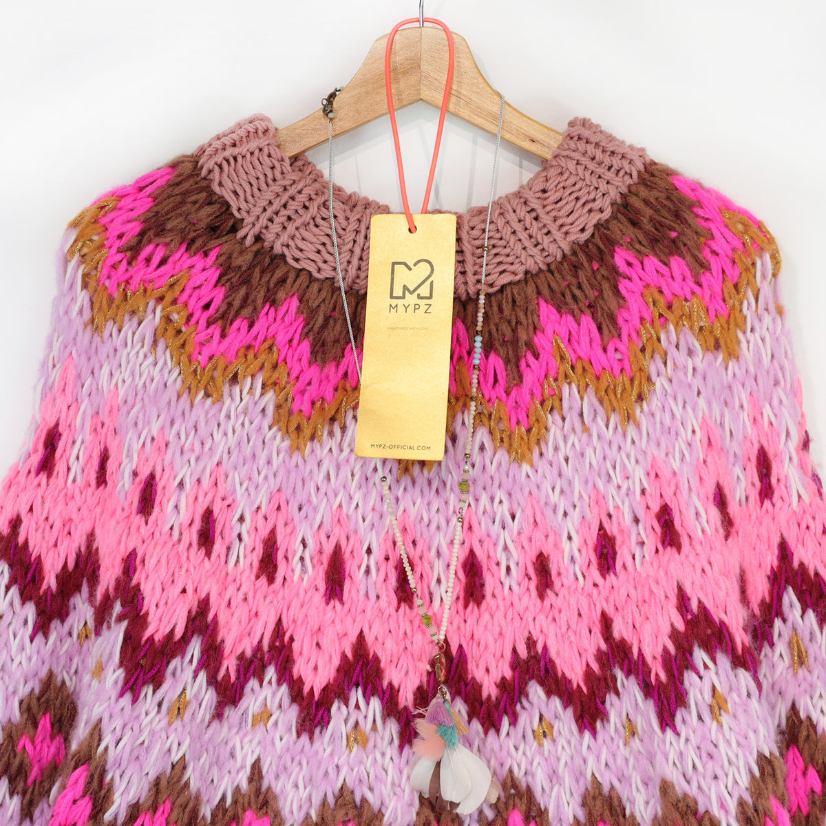 Knit pattern – MYPZ Chunky Topdown Alpaca Pullover Raspberry No.12 (ENG-DE-NL-ES-FR-IT-DA-SV-NO)