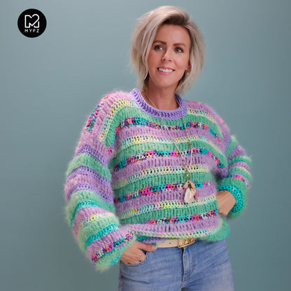 Crochet kit – MYPZ Chunky pullover Archie (ENG-NL-DE)