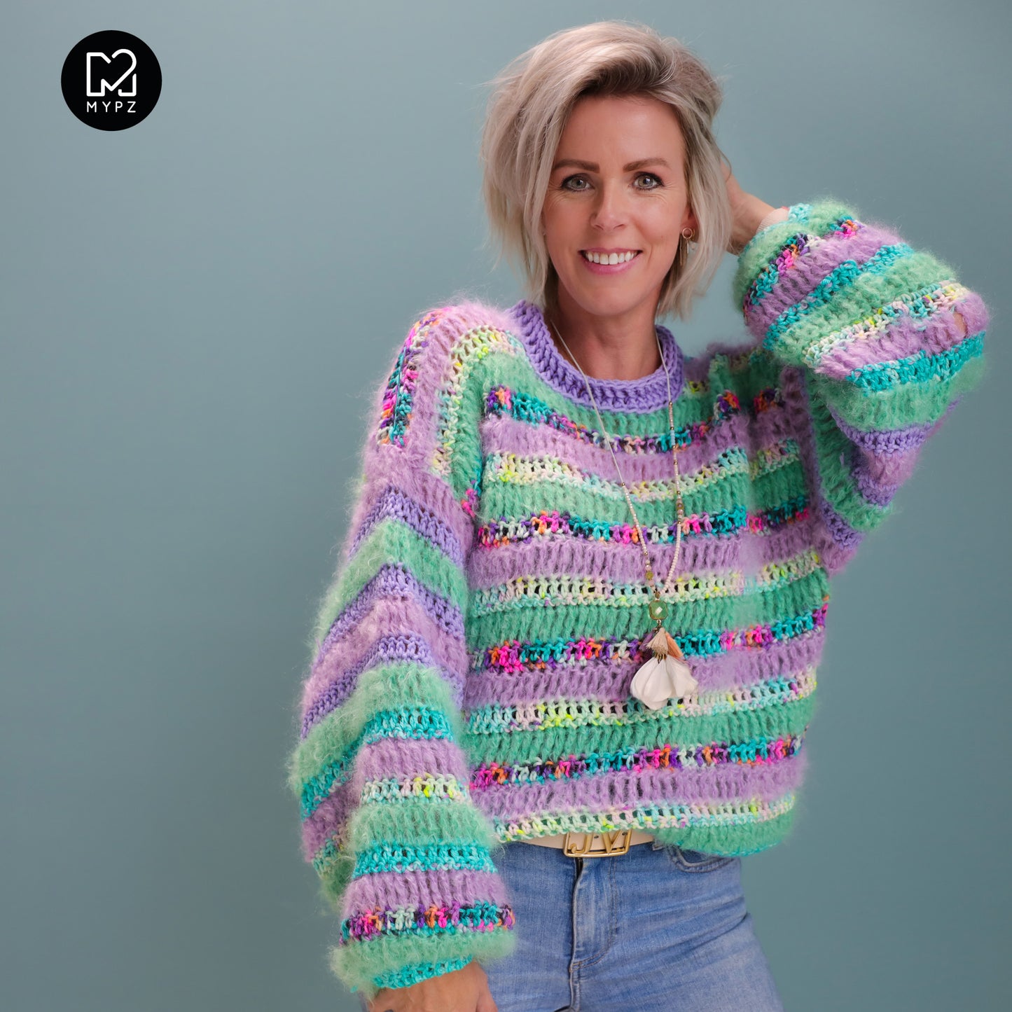 Crochet kit – MYPZ Chunky pullover Archie (ENG-NL-DE)