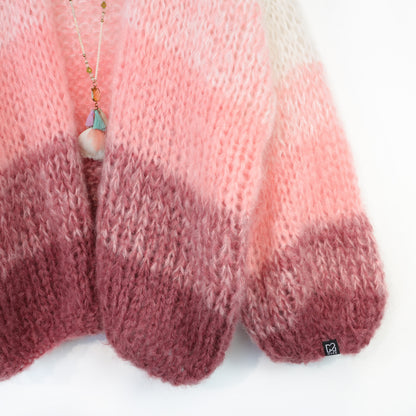 Knitting Kit – MYPZ Chunky Mohair Cardigan Gradient Melon No.15 (ENG-NL-DE)