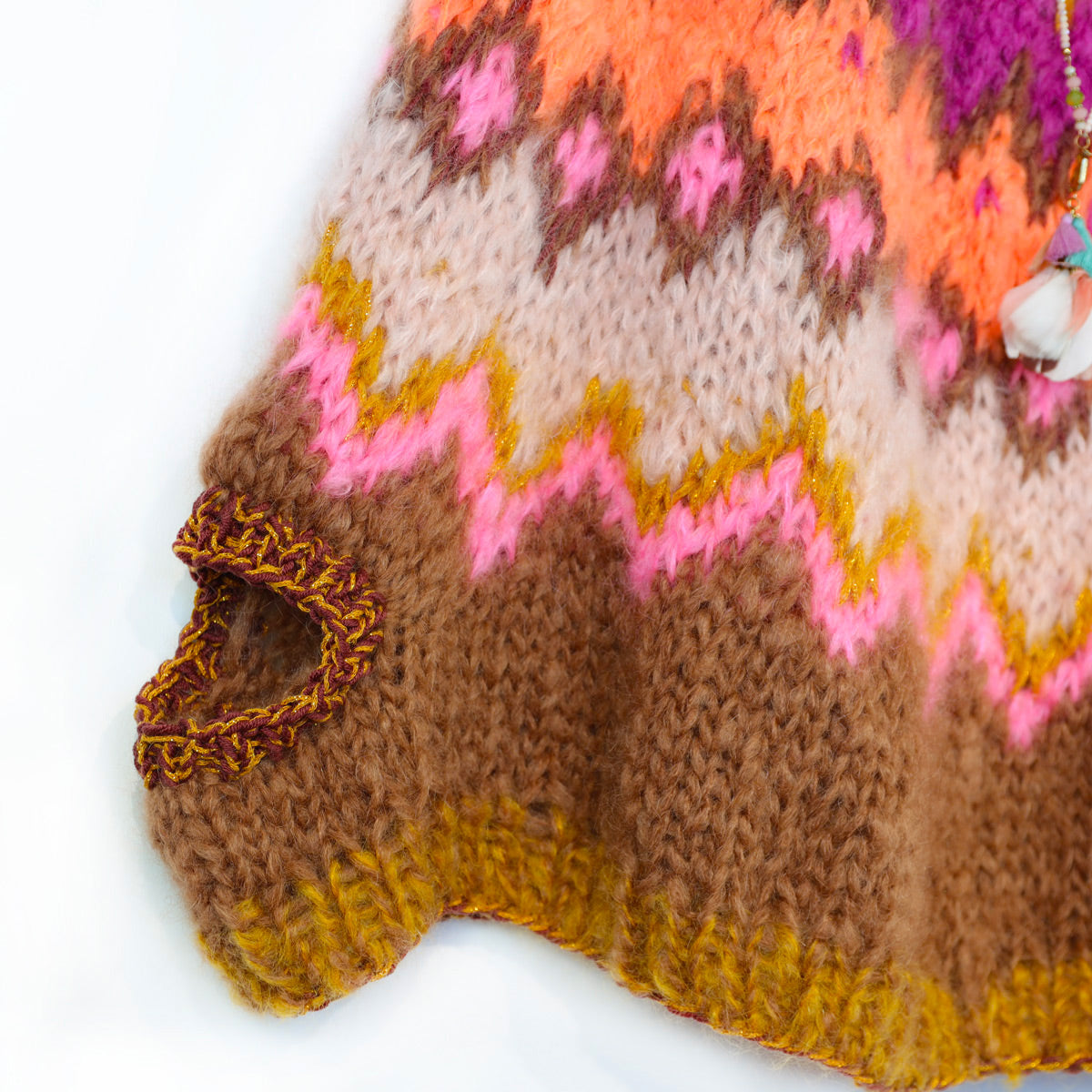 Knitting Kit – MYPZ Chunky Topdown Mohair Poncho Brownberry No.12 (ENG-DE-NL-ES-FR-IT-DA-SV-NO)