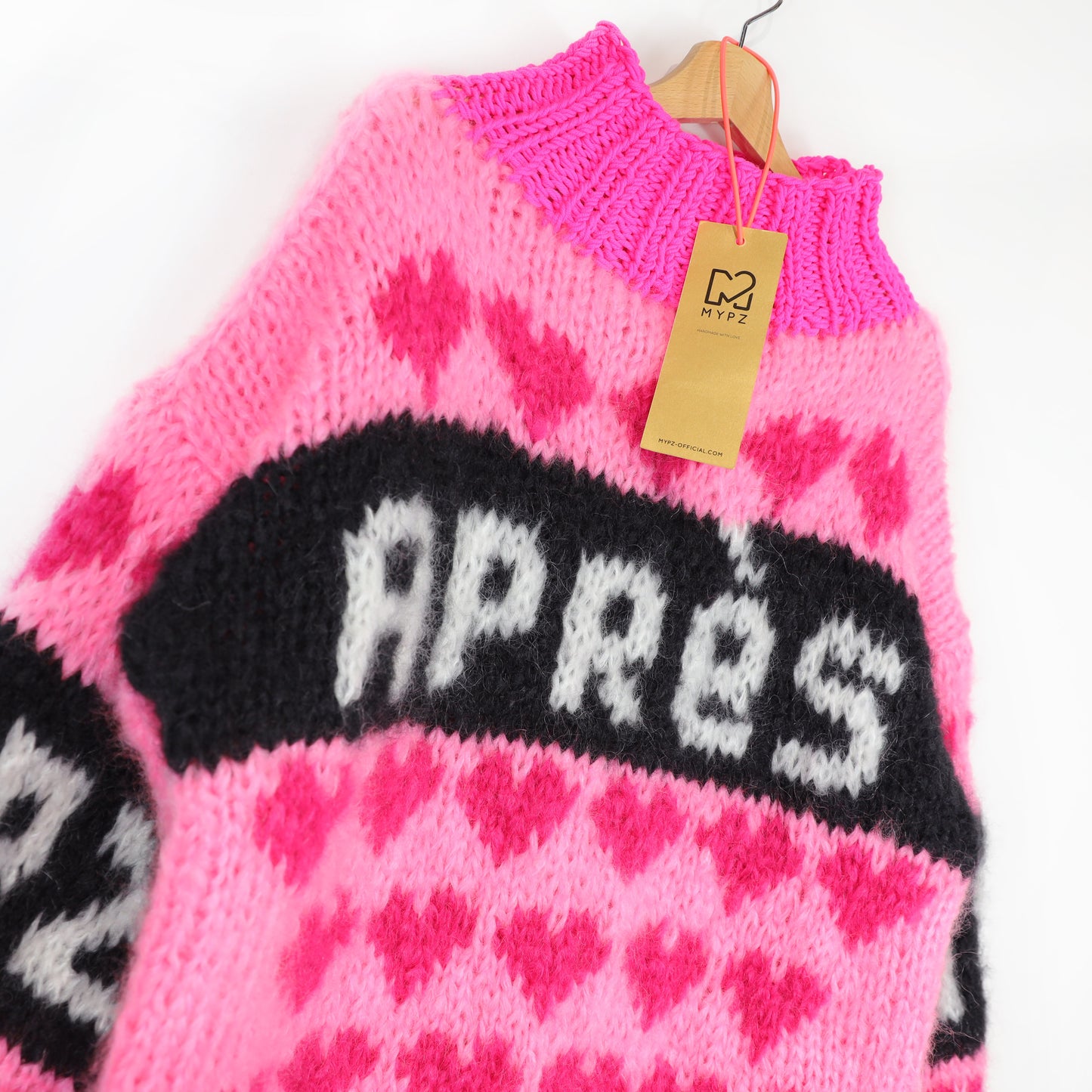 Knitting Kit – MYPZ Chunky Mohair Ski Love Pullover Pink No.9 (ENG-NL-DE)