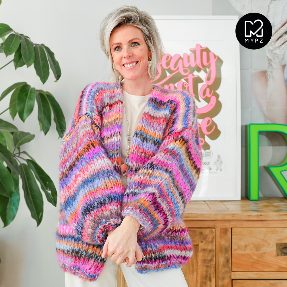 Knitting Kit – MYPZ  Chunky Mohair Cardigan Flirty No15 (ENG-NL-DE)