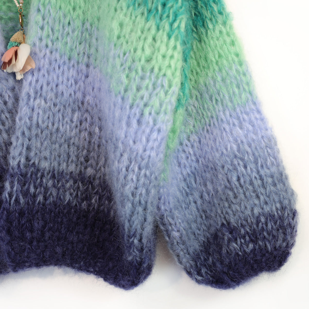 MYPZ  Chunky Mohair Cardigan Mystic Lagoon No15