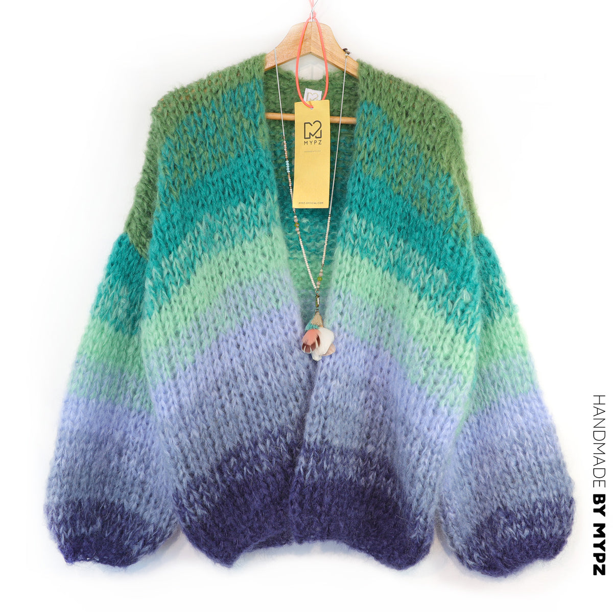 MYPZ  Chunky Mohair Cardigan Mystic Lagoon No15