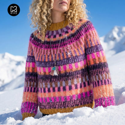 Knit pattern – MYPZ top-down sweater Boho Firefly No6 (ENG-NL-DE)