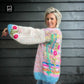 MYPZ Chunky Mohair Cardigan Flowerfields