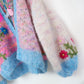 MYPZ Chunky Mohair Cardigan Flowerfields