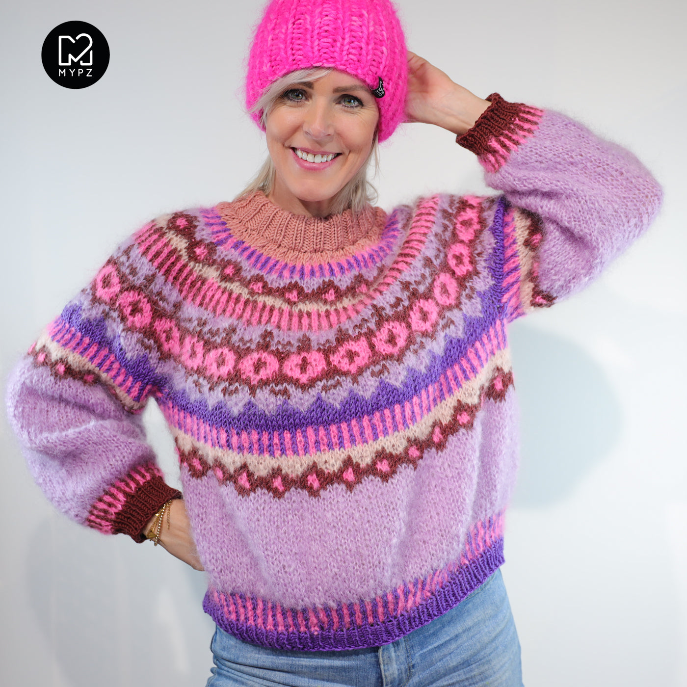 Knitting Kit – MYPZ Nordic top-down sweater True Love No6 (ENG-NL-DE)