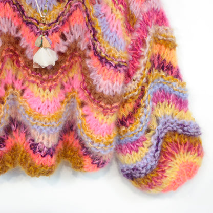 Knit pattern – Chunky Mohair Pullover Colorflow Wave No.12 (ENG-NL-DE)