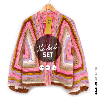 Crochet kit - MYPZ Hexagon Cardigan Moca Dreams (ENG-NL-DE)