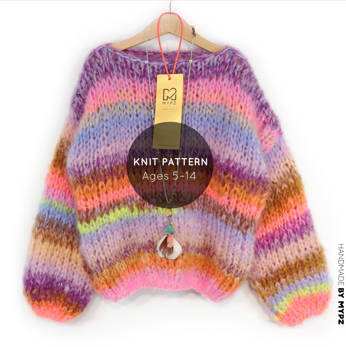 Knit pattern – MYPZ Chunky Mohair KIDS Pullover Fairy Fluff No12 (ENG-NL-DE)
