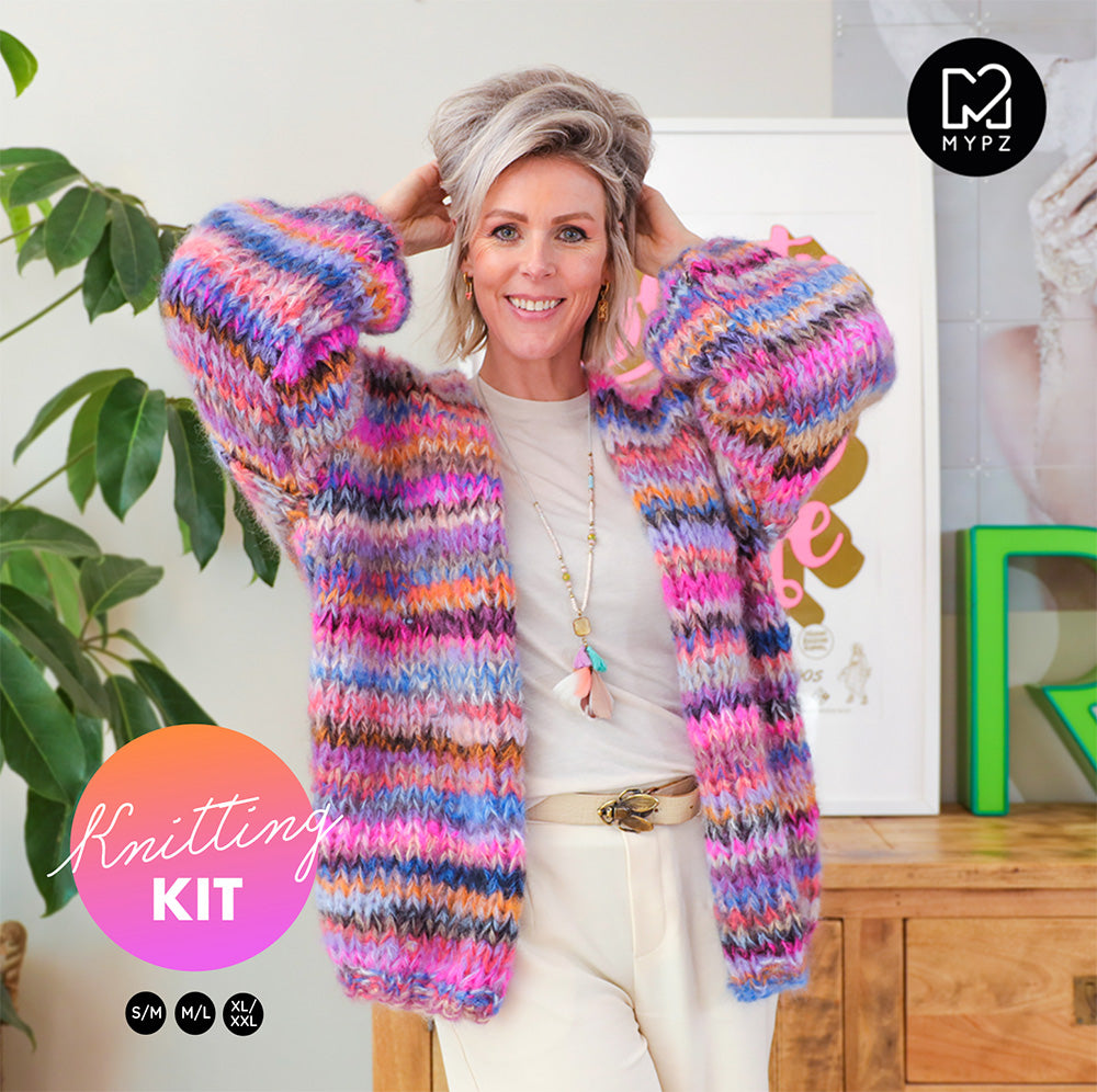 Knitting Kit – MYPZ  Chunky Mohair Cardigan Flirty No15 (ENG-NL-DE)