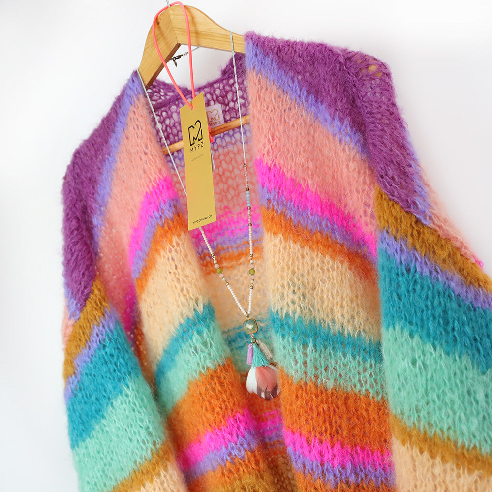 Knitting kit – MYPZ Basic Light Mohair Cardigan Crystal No10 (ENG-NL-DE)