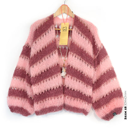 MYPZ Light Mohair Cardigan Rose Burgundy