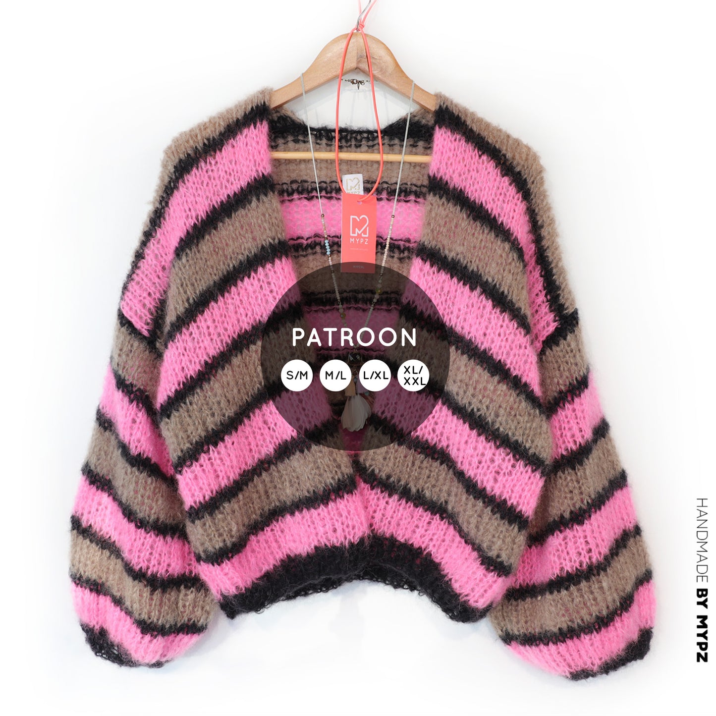 Knit pattern – MYPZ Short Light Mohair Cardigan Zumy No10 (ENG-NL-DE)