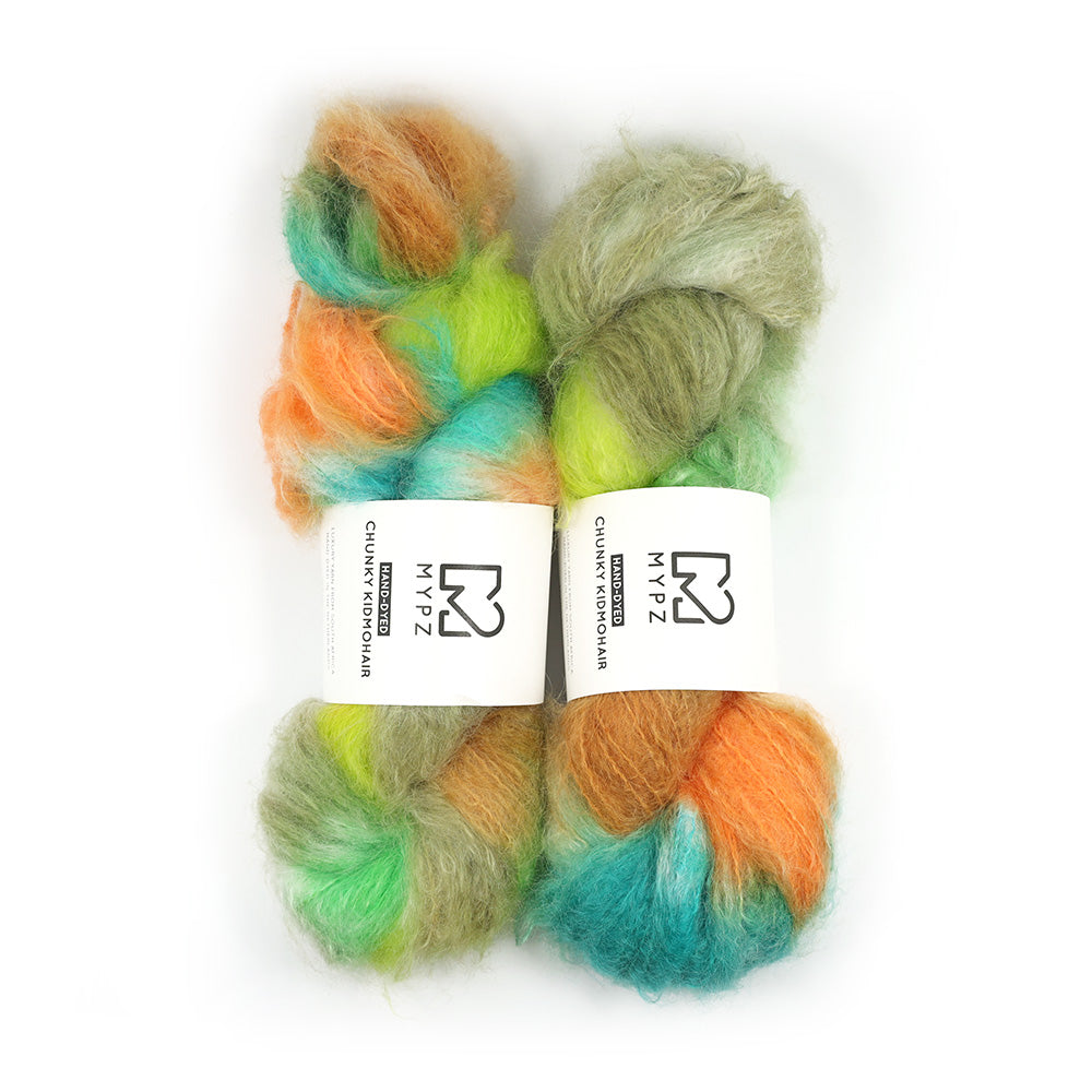 MYPZ Chunky kidmohair – hand-dyed Green Love