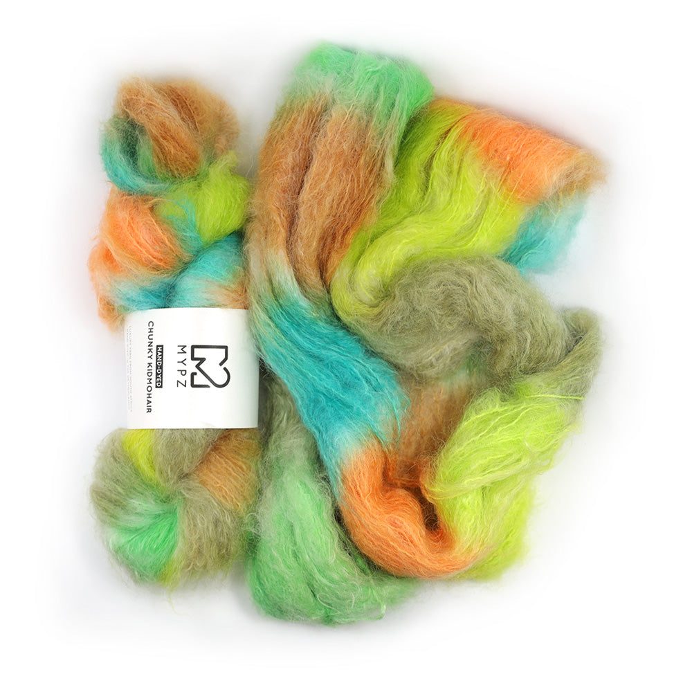 MYPZ Chunky kidmohair – hand-dyed Green Love