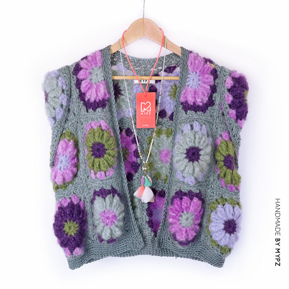 Crochet kit - MYPZ 3D Granny Gilet Daisy Green (ENG-NL)