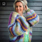 MYPZ knitting kit chunky mohair cardigan Golden Green No15 ENG