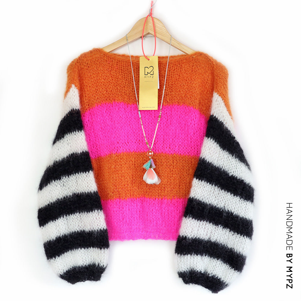 MYPZ Basic Light Mohair Pullover Orange-Pink