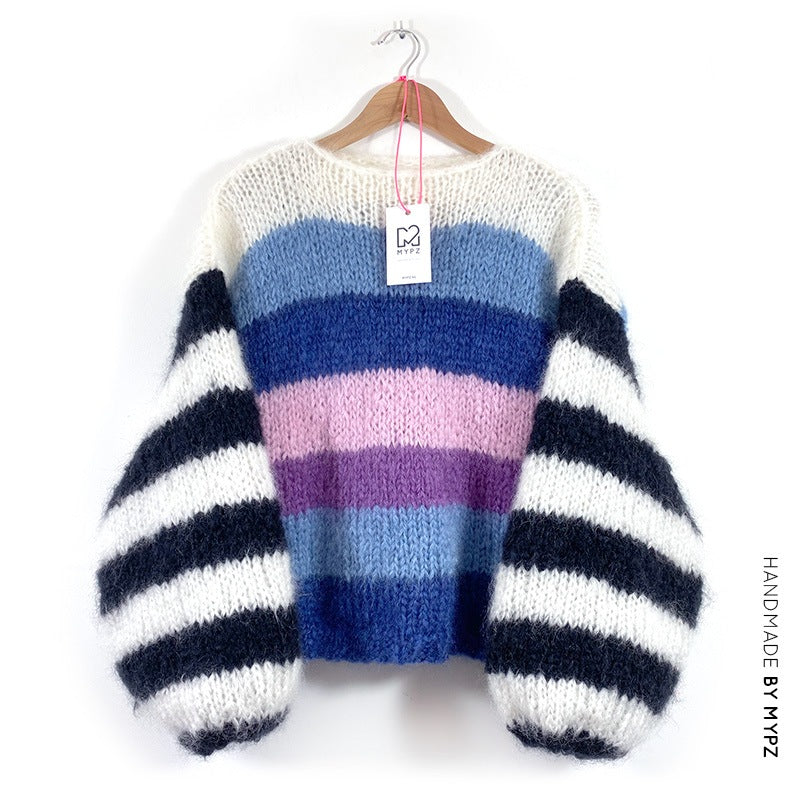 MYPZ striped mohair pullover NO9