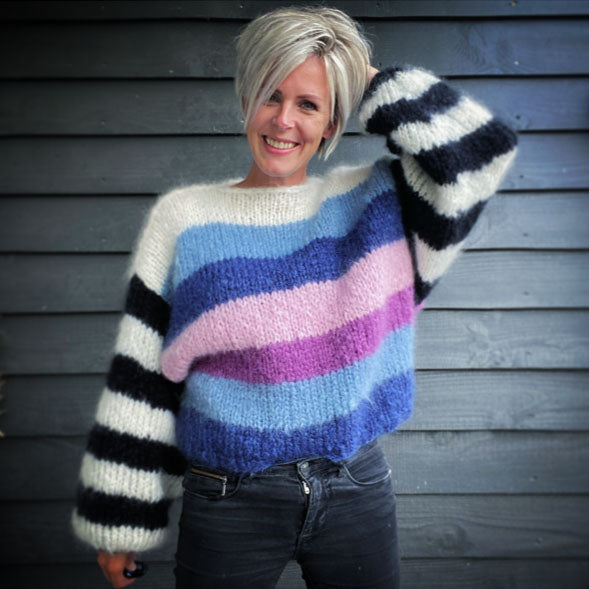 MYPZ striped mohair pullover NO9